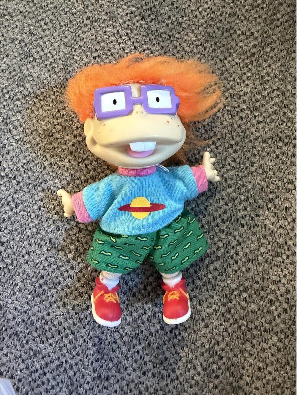 Chuckie Plush Doll with Orange Hair and Purple Glasses